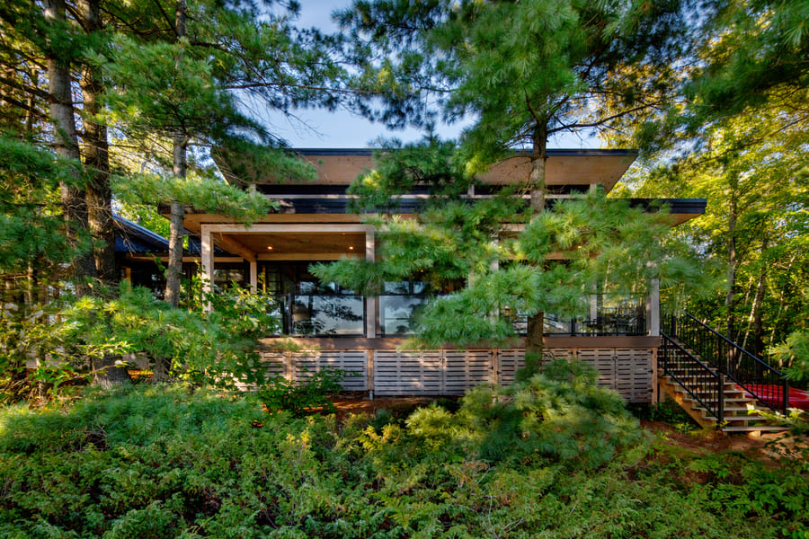 Trout Lake Minimalistic Timber Frame Custom Cottage Ballantyne Builds